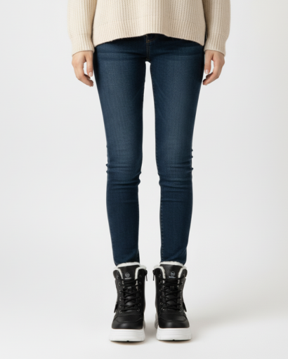 Baskets Montantes Femme à Plateforme – Lacets & Zip Latéral