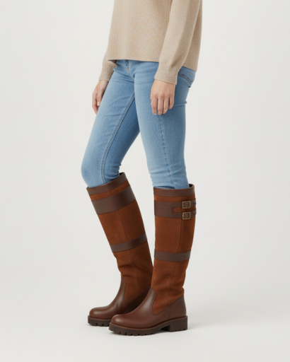 Bottes Hautes Équestres pour Femme – Style Élégant & Semelle Crantée