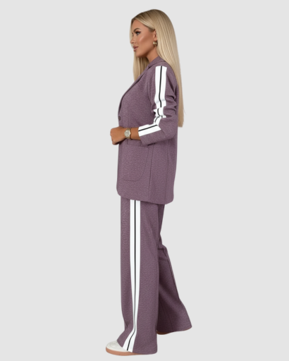 Ensemble Femme – Blazer & Pantalon Style Athleisure Chic
