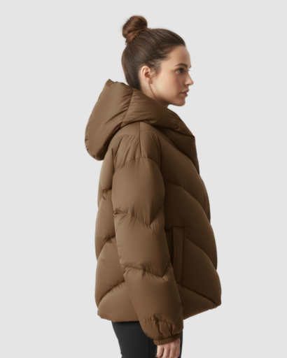 Doudoune Femme Hiver à Capuche – Coupe Oversize Croisée & Ultra Chaude