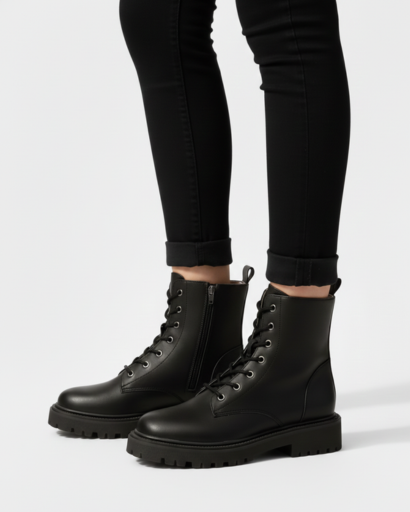 Bottines à Lacets pour Femme – Semelle Crantée & Style Chic
