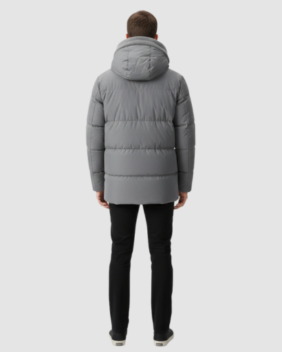 Veste Homme Hiver à Capuche Doublée – Coupe Courte & Confort Quotidien