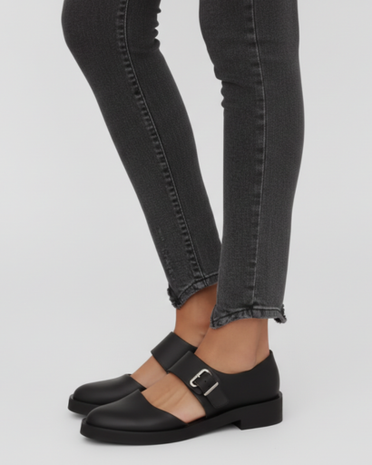 Chaussures Mary Jane à boucle et semelle crantée style Derby