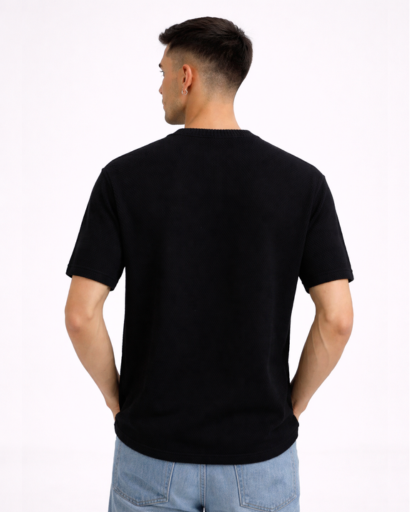 T-shirt homme texturé avec poche contrastée cousue