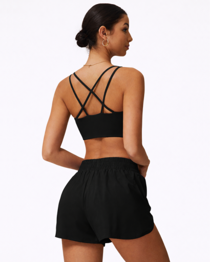 Brassière Sport Femme Dos Croisé Bretelles Fines