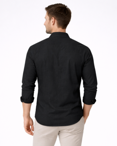 Chemise homme unie – manches longues et col classique