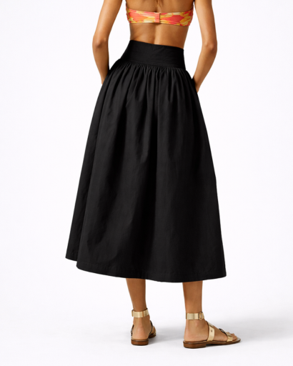Jupe longue taille haute volumineuse effet ballon