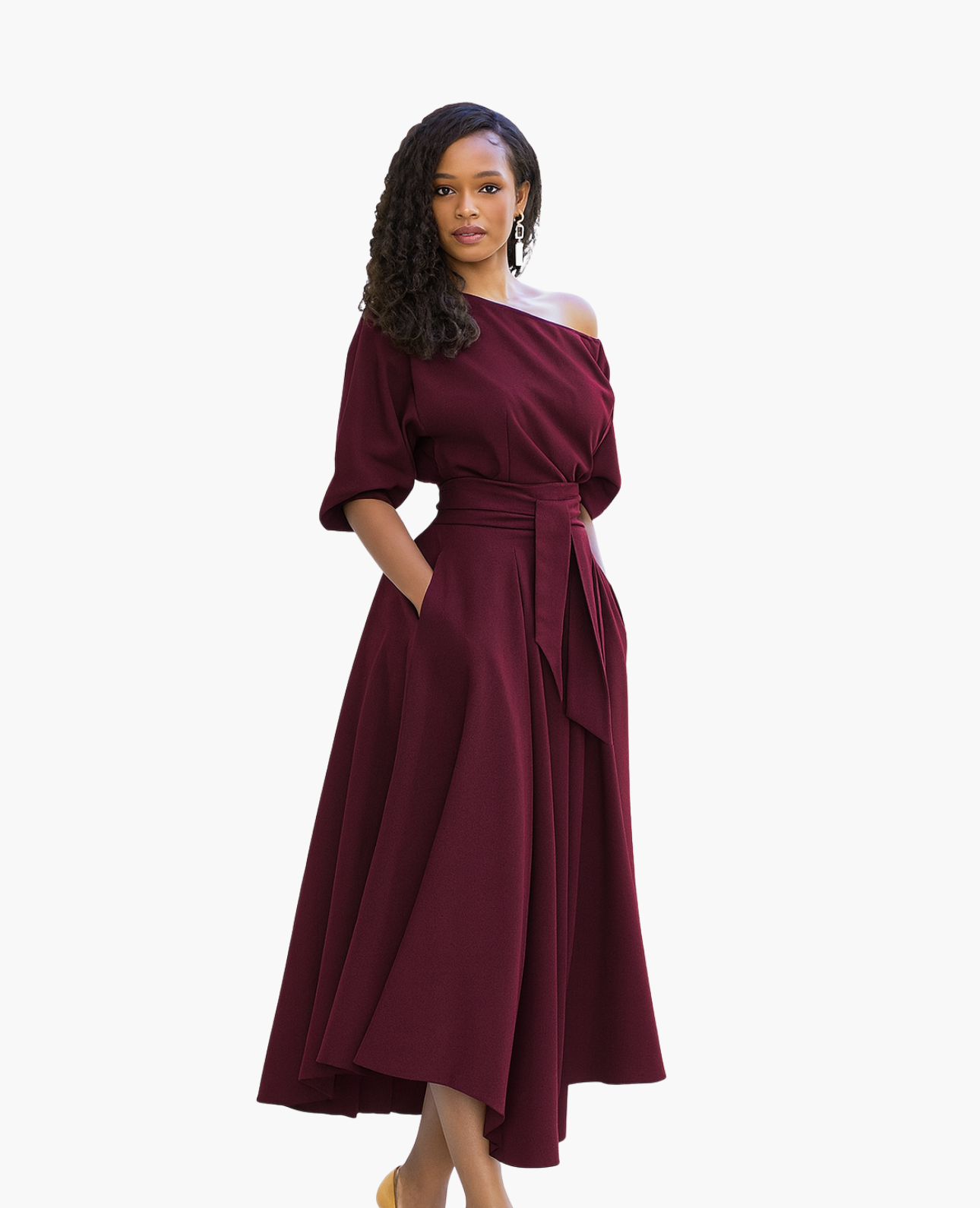 Robe Élégante Épaules Dénudées | Fluide, Chic et Féminine