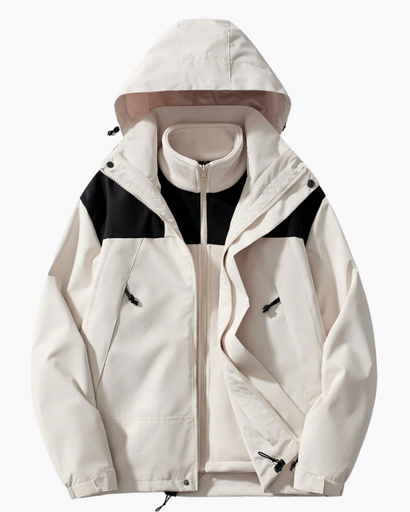 Veste d’Hiver 3 en 1 pour Homme | Imperméable, Chaude et Respirante