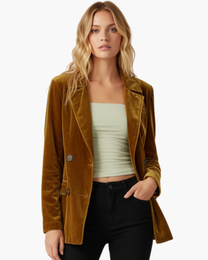 Blazer confortable en velours