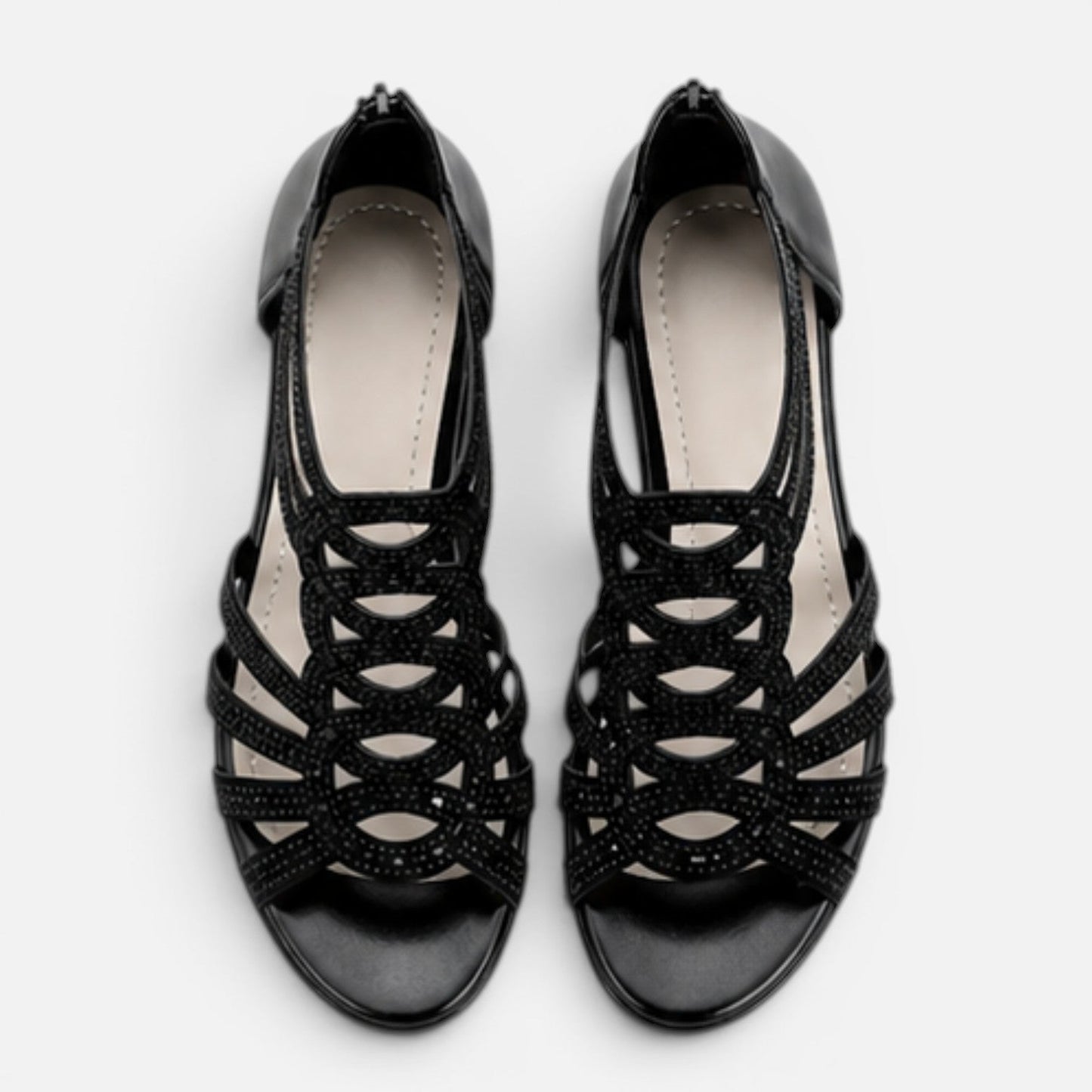 Sandales Glamour Femme – Brides Scintillantes & Talon Élégant, Allure Soirée
