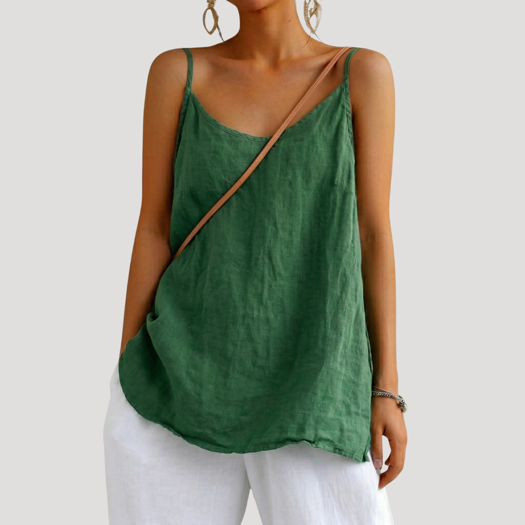 Top Lin Femme – Coupe Fluide & Respirante | Indispensable Style Bohème Été