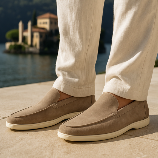 Mocassins à finition veloutée