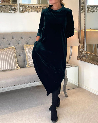 robe longue en velours femme, vue de face