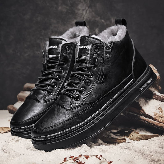 bottines homme noires à lacets, vue de côté