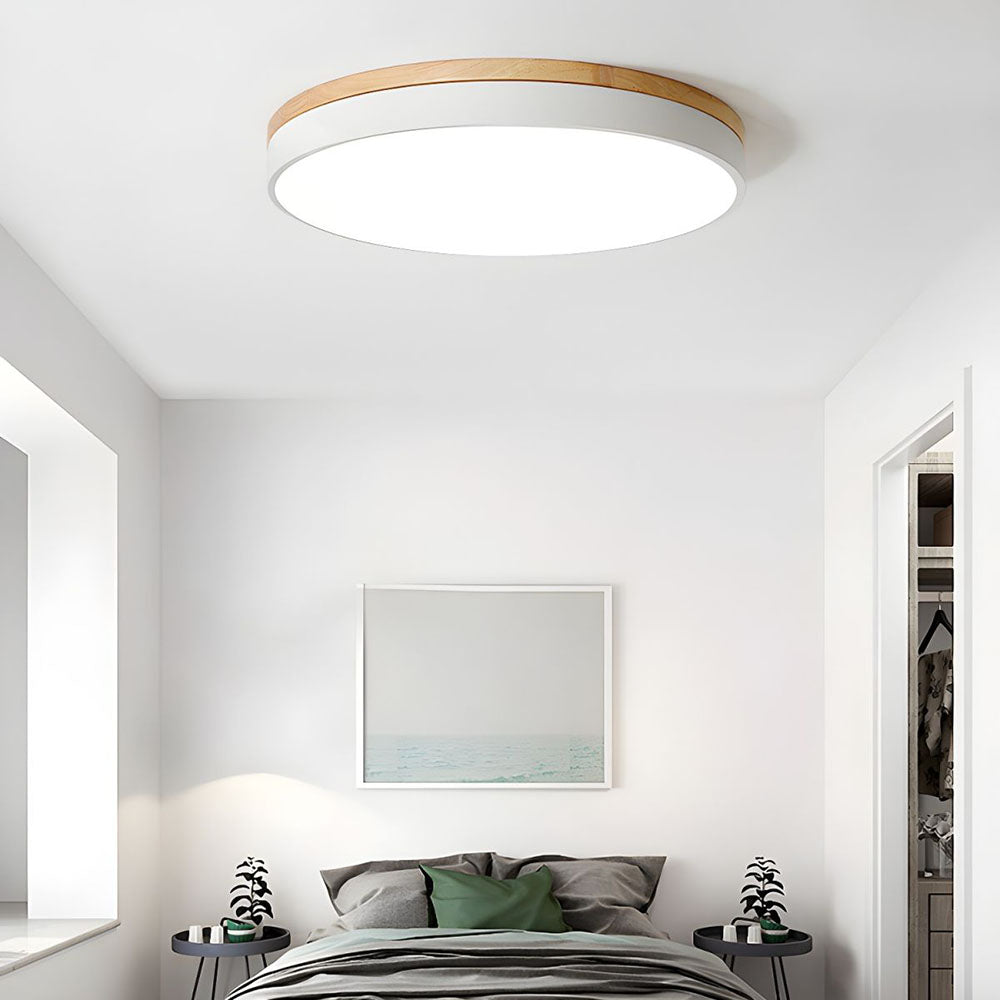 Plafonnier LED rond ambiance salon