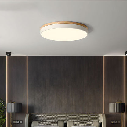 Plafonnier LED rond vert détail