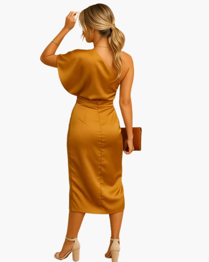 Robes élégante femme sans manches avec ceinture nouée