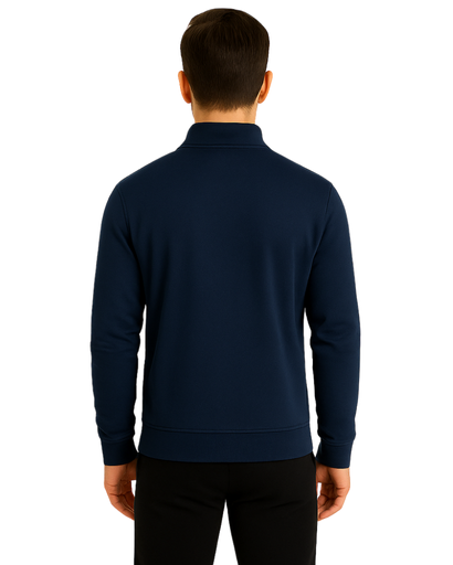 Veste Homme Zippée en 100% Coton avec Col Montant – Casual Chic et Confortable