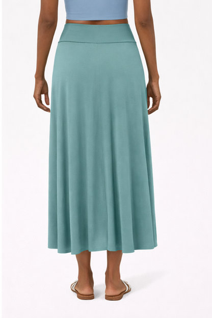 Jupe Maxi Femme Satin Taille Haute – Fente Latérale & Coupe Croisée | Soirée Élégante
