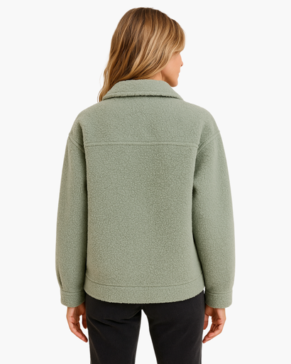 Veste Femme en Laine Bouclée | Style Décontracté & Douceur Absolue