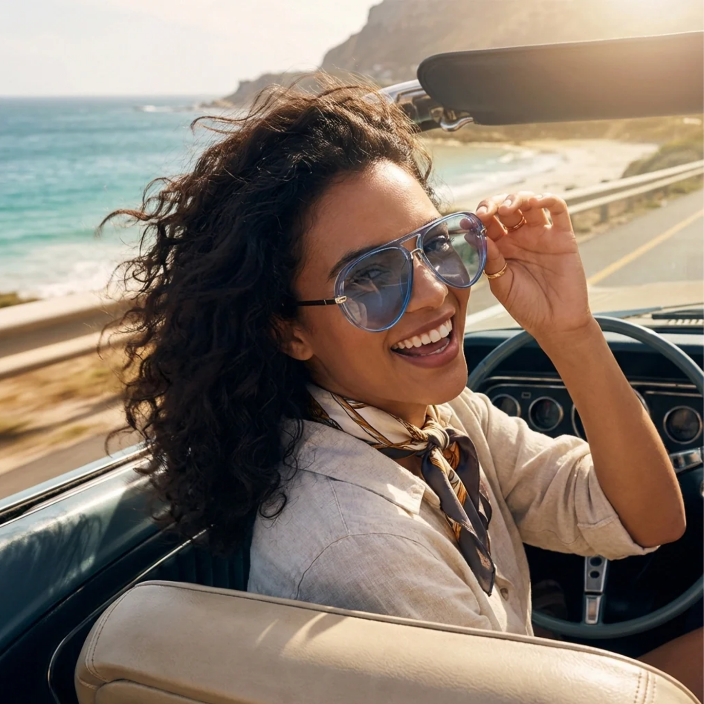 Lunettes de Soleil Aviateur Femme – Style Rétro Oversize | Verres Teintés Polarisés