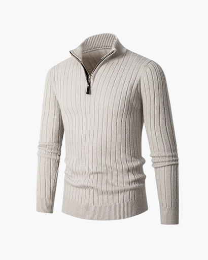 Tricot à col zippé pour homme