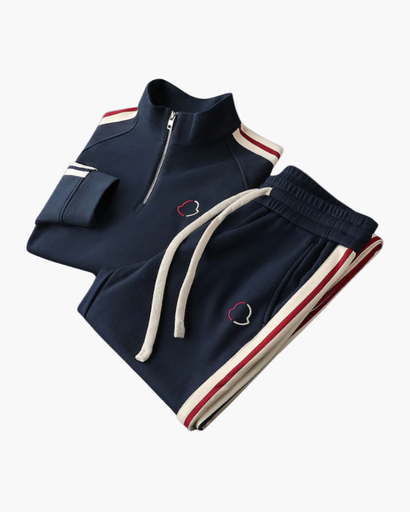 Ensemble Survêtement Zippé Homme – Look Sport Chic Bicolore