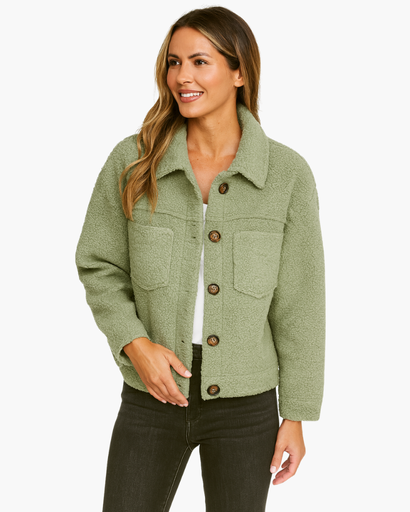 Veste Femme en Laine Bouclée | Style Décontracté & Douceur Absolue