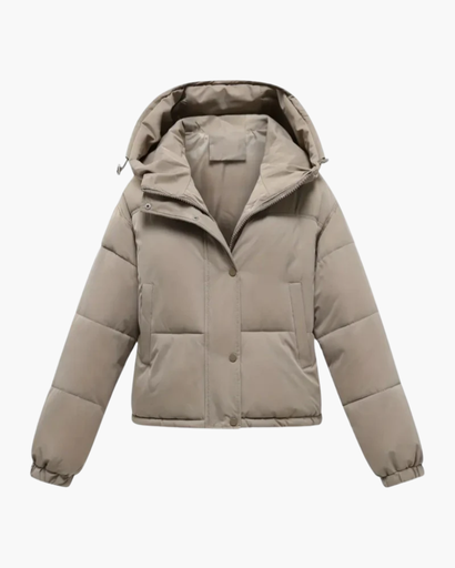 Veste d’Hiver Femme Matelassée Courte avec Capuche – Doudoune Chaude et Confortable