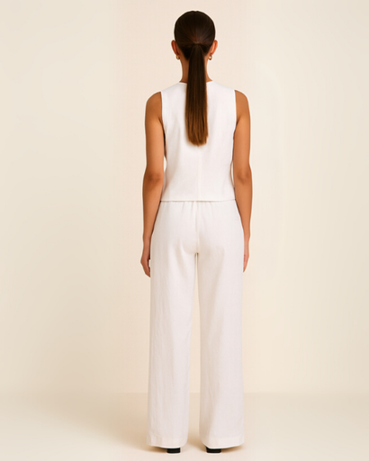 Ensemble Femme en Coton – Haut Sans Manches et Pantalon Large