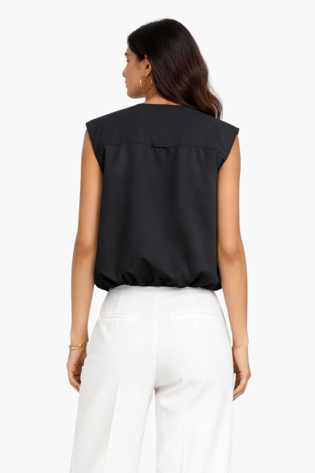 Gilet Femme Sans Manches Zippé – Veste Courte Élégante Style Utility