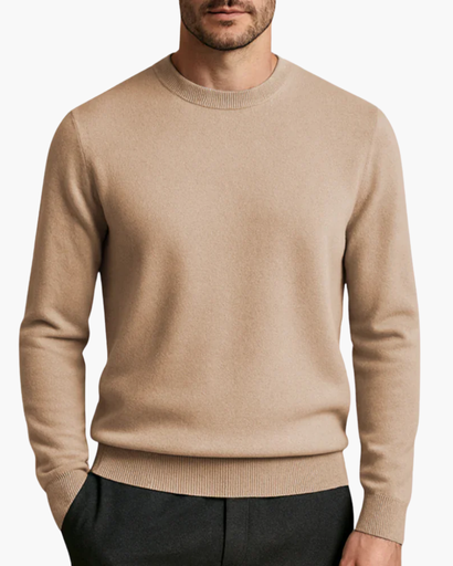 Pull Col Rond en Cachemire pour Homme – Élégance Intemporelle & Douceur Suprême