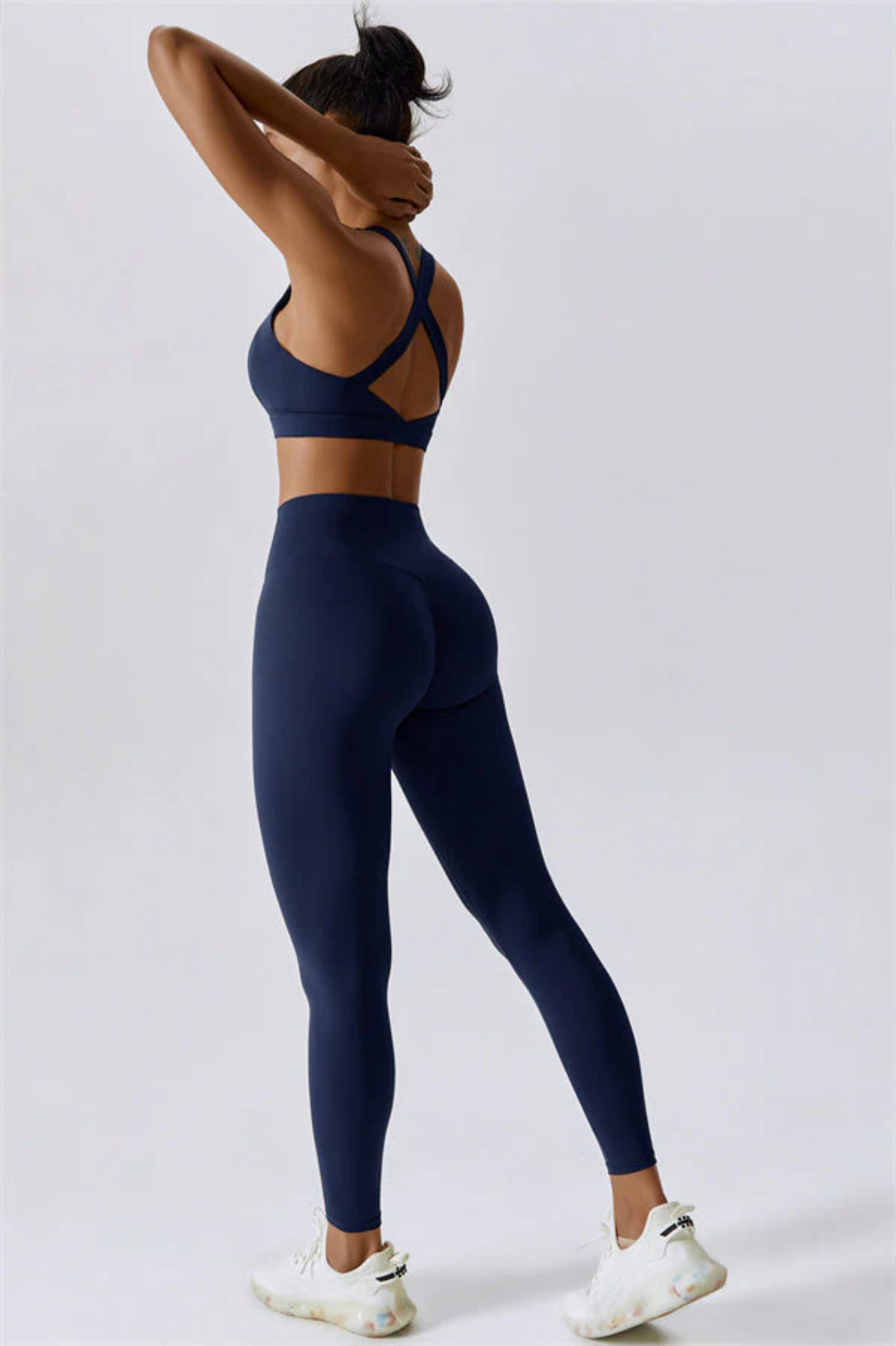 Ensemble Sport Femme Dos Croisé – Brassière et Legging Taille Haute Sculptant