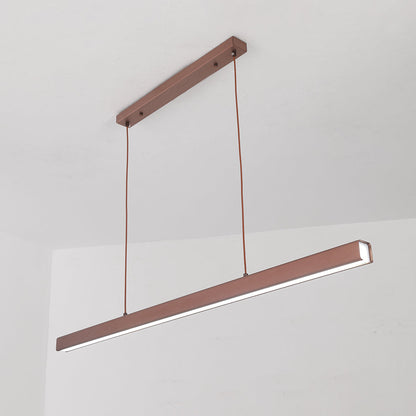 Suspension linéaire noire au-dessus d'une table