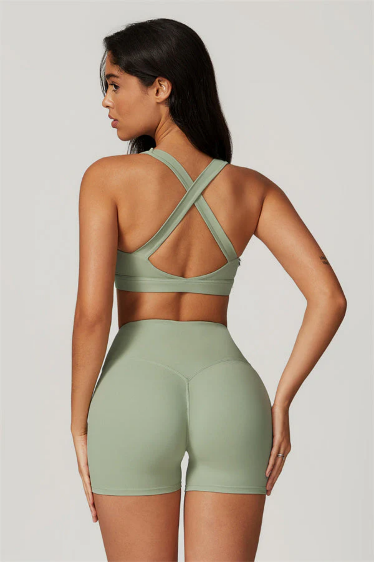Ensemble Sport Femme SculptFit Sans Coutures – Brassière et Short Taille Haute