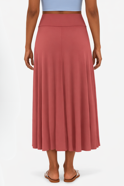 Jupe Maxi Femme Satin Taille Haute – Fente Latérale & Coupe Croisée | Soirée Élégante