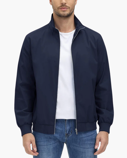 Bomber Jacket Homme – Léger et Décontracté avec Fermeture Zippée