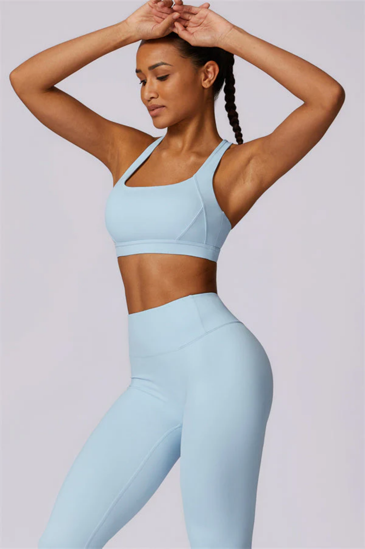 Ensemble Sport Femme Dos Croisé – Brassière et Legging Taille Haute Sculptant
