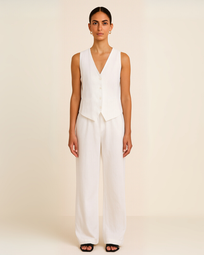Ensemble Femme en Coton – Haut Sans Manches et Pantalon Large