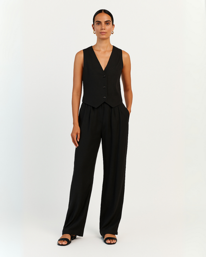 Ensemble Femme en Coton – Haut Sans Manches et Pantalon Large