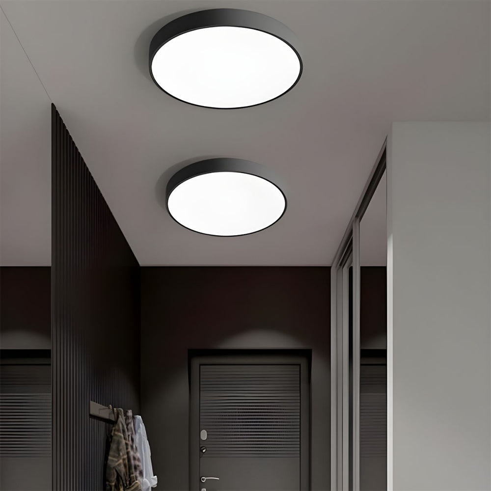 Plafonnier LED Encastré Circulaire – Design Ultra-Plat pour Salon & Chambre - Gris