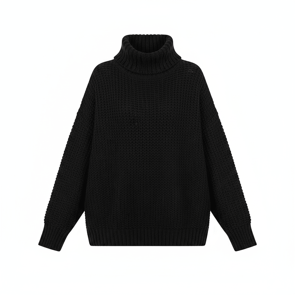 Pull en maille oversize avec col montant pour femme