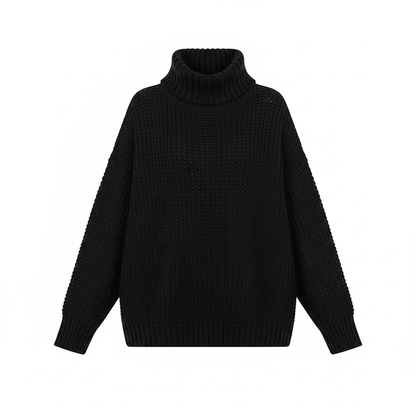 Pull en maille oversize avec col montant pour femme