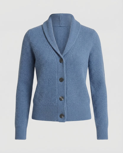 Cardigan femme à col lapel avec fermeture boutons