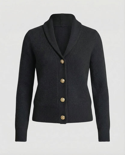 Cardigan femme à col lapel avec fermeture boutons