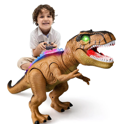 T-Rex télécommandé pour enfant, coloris marron, vue de face