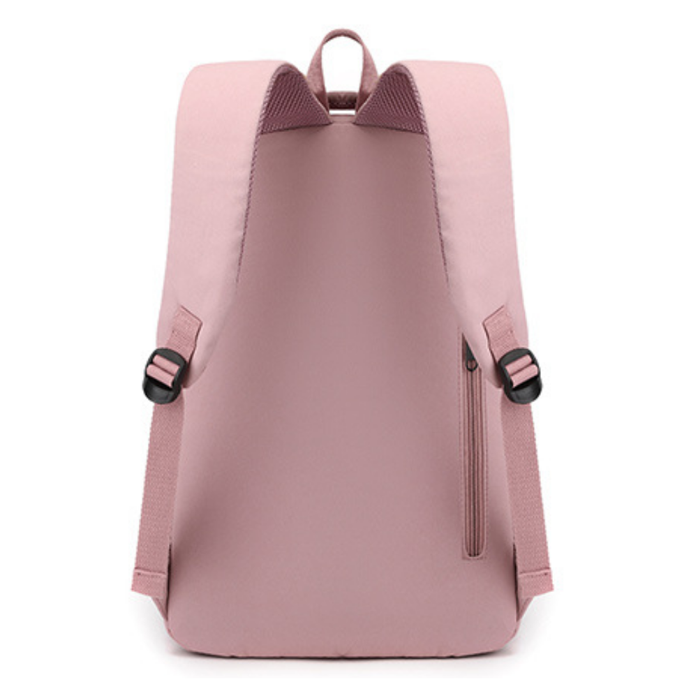 Sac à dos scolaire en polyester, compartiment intérieur rembourré pour ordinateur portable, coloris blanc