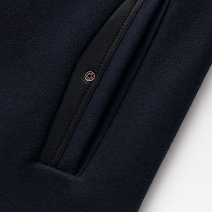 Manteau en polyester pour homme avec col montant