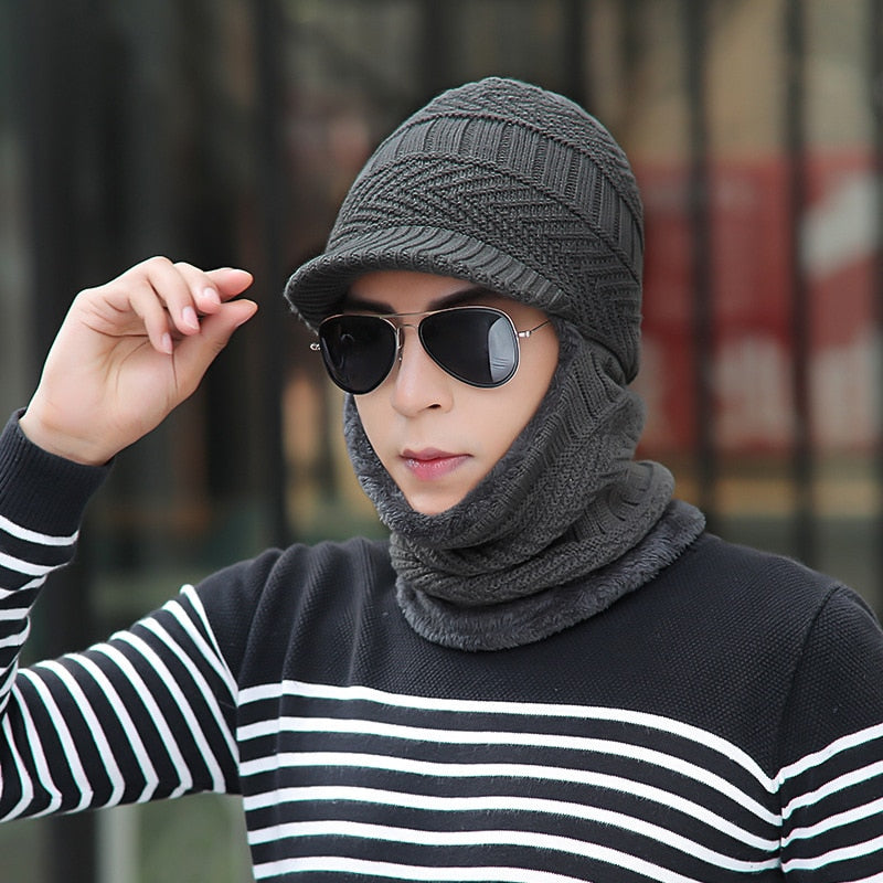 Bonnet Hiver Multifonction avec Cache-Cou et Protection Visage
